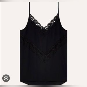Aritzia Babaton black lace tank - size M